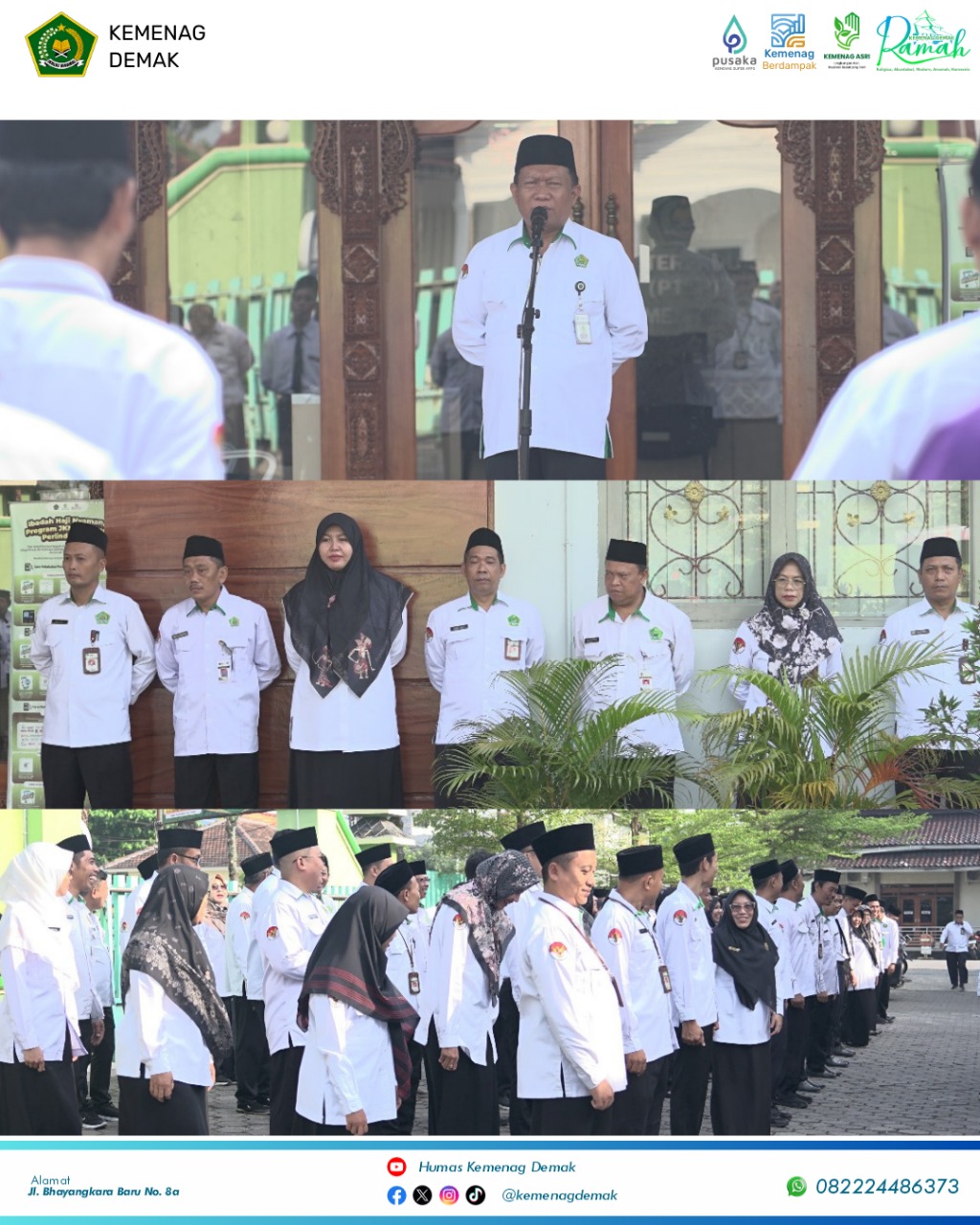 Lewat Apel Pagi, Kakankemenag Demak Tegaskan ASN Harus Jadi Teladan dan Berdampak untuk Masyarakat
