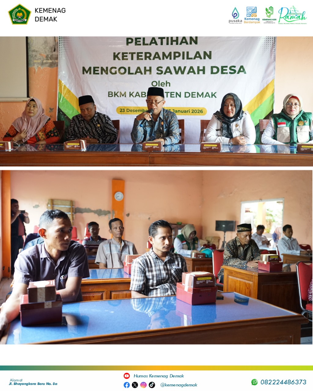 Pelatihan Petani di Desa Kedondong, BKM Demak Tegaskan Komitmen pada Asta Cita Presiden Prabowo