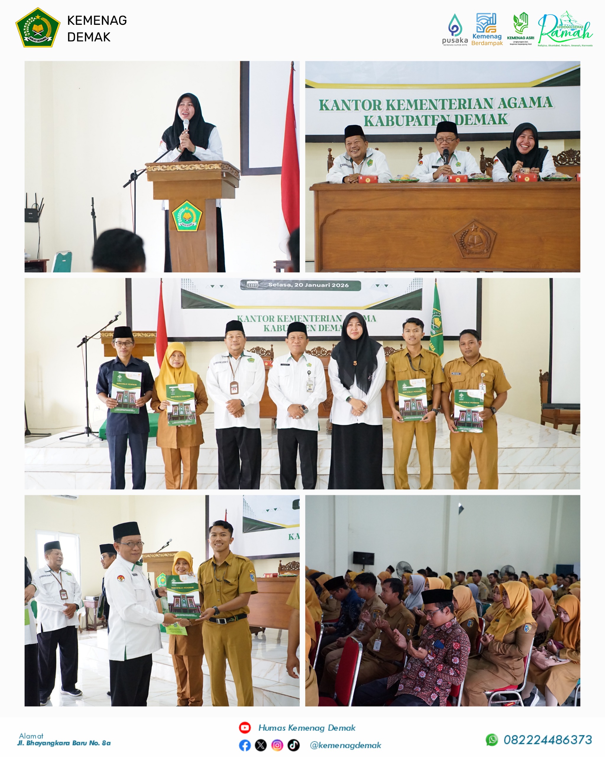 Kakankemenag Demak Tekankan Profesionalisme dalam Pembinaan Guru PAI Lulus Sertifikasi 2025