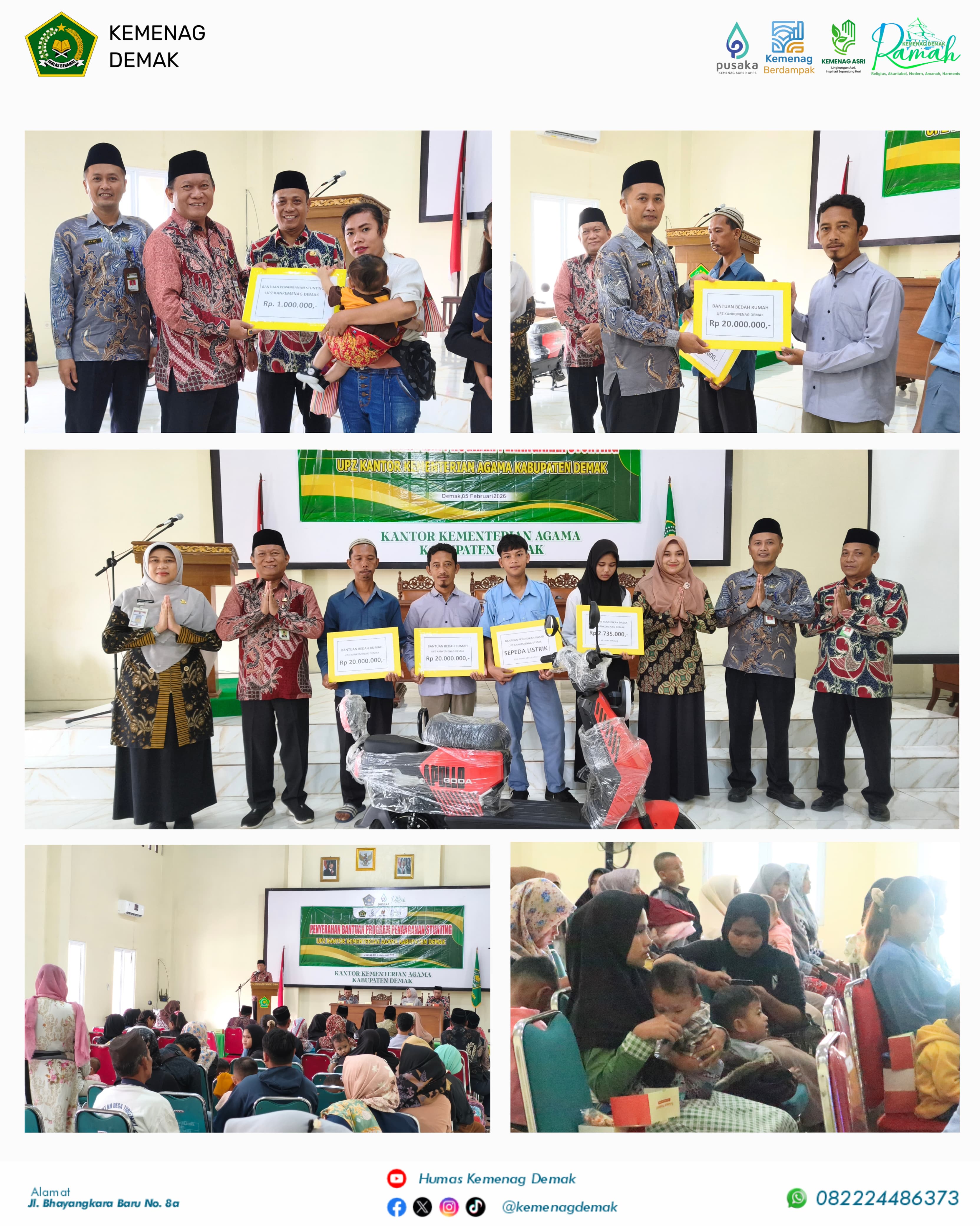 Kemenag Demak Perkuat Ikhtiar Lawan Stunting, UPZ Salurkan Bantuan untuk Anak, Pendidikan, dan Bedah Rumah