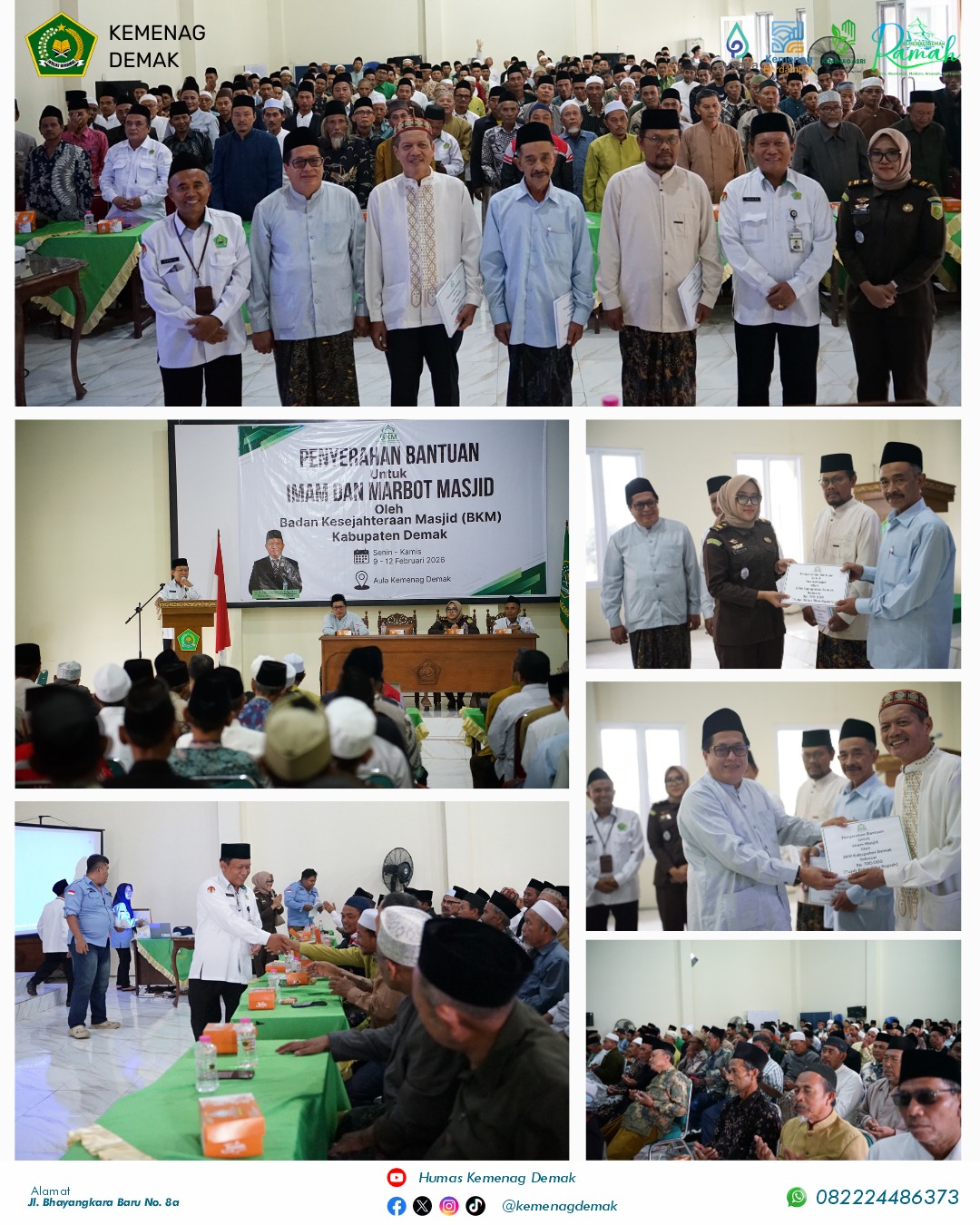 Perkuat Syiar Islam, BKM Demak Kucurkan Bantuan untuk 869 Imam Masjid